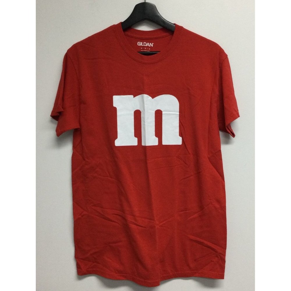 M&M Halloween Costume Red Unisex T-shirt Size M Short Sleeve Graphic Tee
